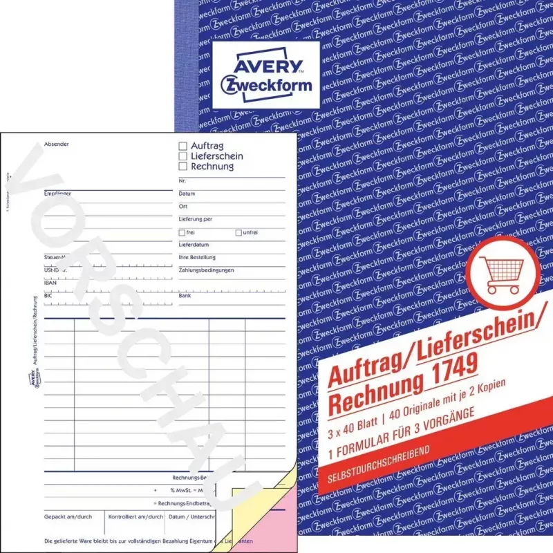 Formularz/książka rachunkowa A5 Avery 1749