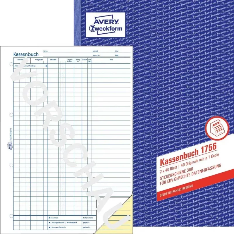 Księga/formularz księgowy A4 Avery 1756