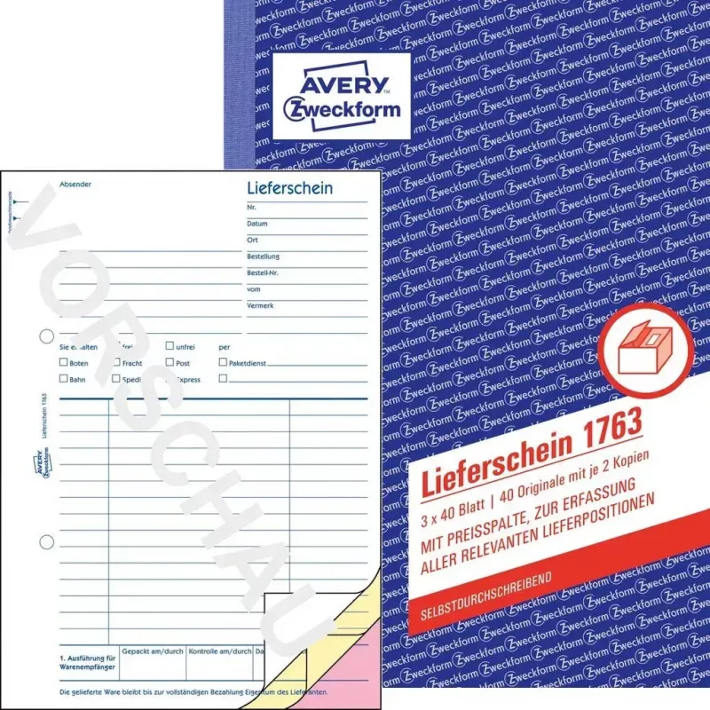 Książka formularzy księgowych A5 Avery 1763