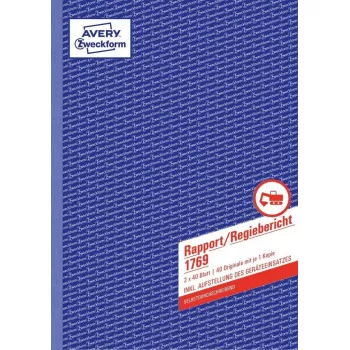 Formularz/książka rachunkowa AVERY 1769 A4 40 stron