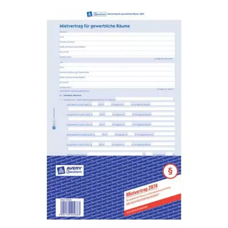 Papier rejestracyjny Avery 2874