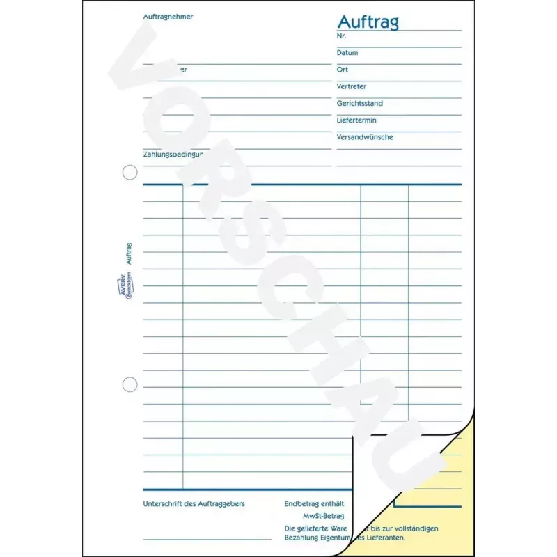 Książka formularzy księgowych AVERY 1721-5 A5 40 stron