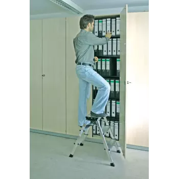 Stołek schodkowy Krause 130068 Aluminium Czarny