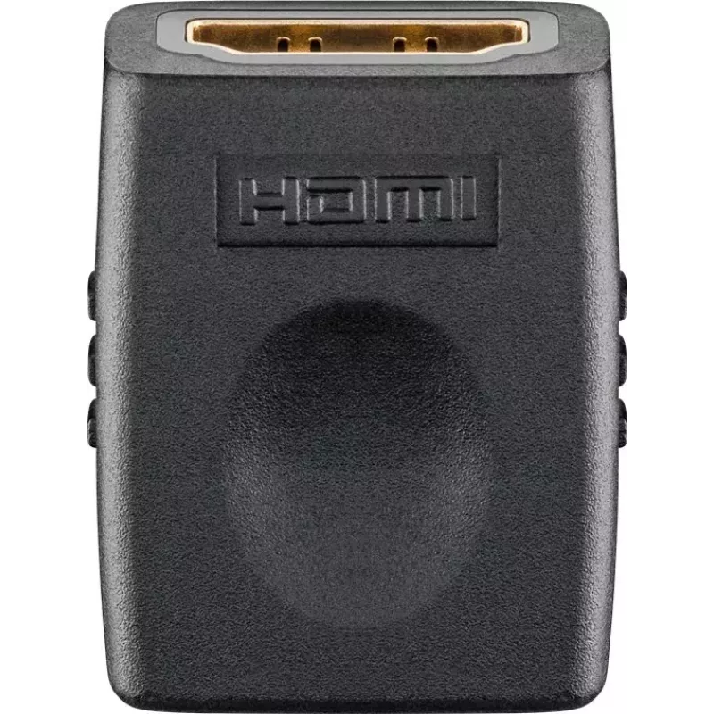 Adapter ACC HDMI AH006, HDMI Typ-A na HDMI Typ-A, pozłacane styki, czarny