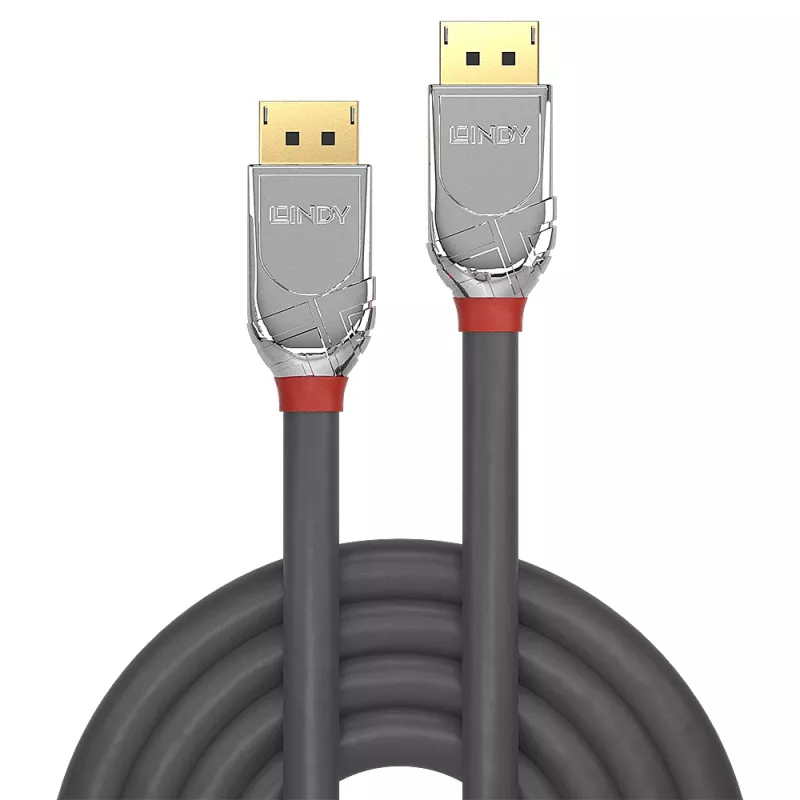 Kabel Lindy 0,5 m DisplayPort 1.4, Cromo Line, 0,5 m, DisplayPort, DisplayPort, męski, męski, 4096 x 2160 pikseli