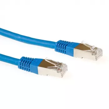 ACT Niebieski 1-metrowy kabel krosowy LSZH SFTP CAT6A ze złączami RJ45