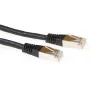 ACT czarny 1-metrowy kabel krosowy LSZH SFTP CAT6A ze złączami RJ45