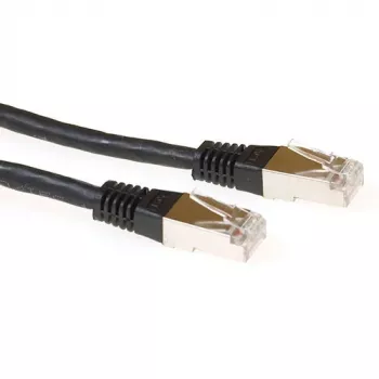 ACT Czarny 3-metrowy kabel krosowy LSZH S/FTP CAT6A ze złączami RJ45