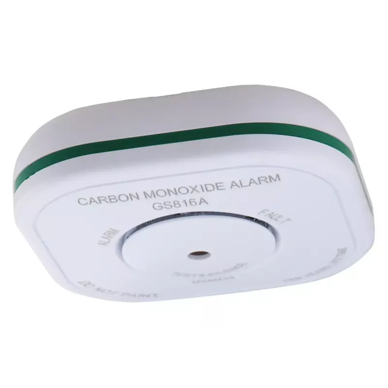 Detektor gazu Olympia 6121 — tlenek węgla (CO), alarm 85 dB, zasilany bateriami (AAA 1,5 V), biały