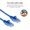 ACT Niebieski 2 metry LSZH U/UTP CAT6 kabel krosowy do centrów danych slimline z wtykami RJ45 bez zaczepów