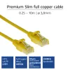 ACT żółty 0,5 m LSZH U/UTP CAT6 slimline patchcord do centrum danych z wtykami RJ45