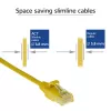 ACT żółty 0,5 m LSZH U/UTP CAT6 slimline patchcord do centrum danych z wtykami RJ45