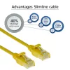 ACT żółty 0,5 m LSZH U/UTP CAT6 slimline patchcord do centrum danych z wtykami RJ45