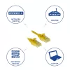 ACT żółty 0,5 m LSZH U/UTP CAT6 slimline patchcord do centrum danych z wtykami RJ45