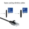ACT Czarny 2 metry LSZH U/UTP CAT6 cienki kabel krosowy do centrów danych z wtykami RJ45 bez zaczepów