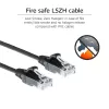 ACT Czarny 2 metry LSZH U/UTP CAT6 cienki kabel krosowy do centrów danych z wtykami RJ45 bez zaczepów