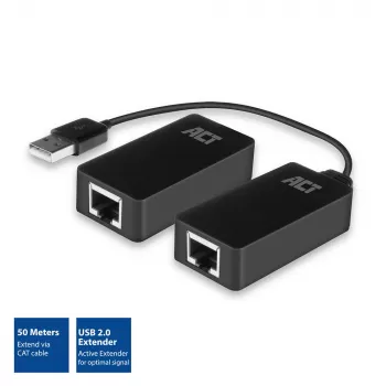 Zestaw przedłużacza USB ACT przez UTP, do 50 metrów