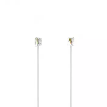 Hama 00201134 kabel telefoniczny 6 m Biały