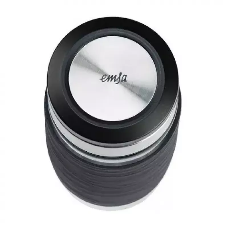 EMSA N20803 Kubek do herbaty, 420 ml, czarny, z wkładem sitkowym