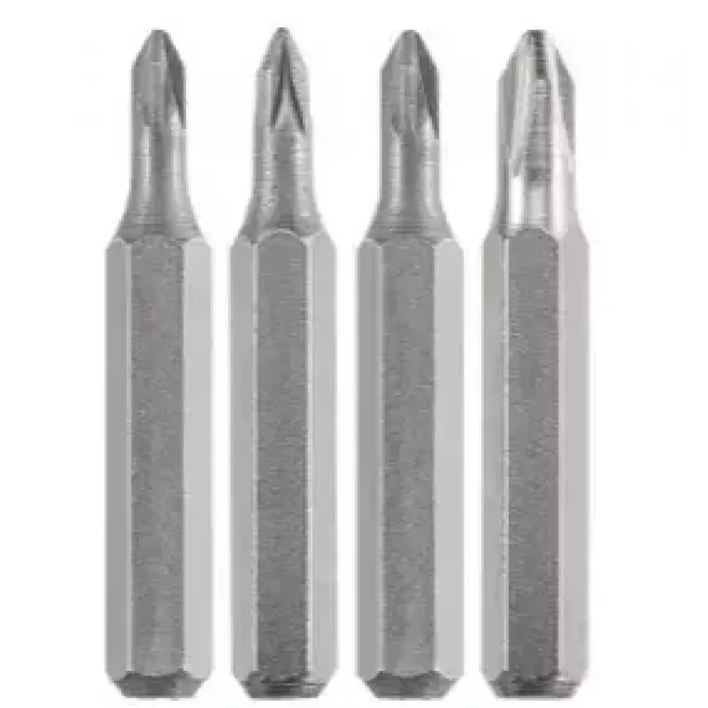 Zestaw bitów wkrętakowych KWB 128140 — 4 sztuki, Pozidriv PZ0 i PZ1, 28 mm