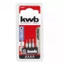 Zestaw końcówek wkrętakowych KWB 128840 — 3 szt., końcówki Torx (gwiazdkowe), długość 28 mm