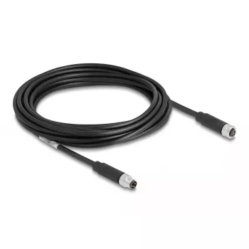 Kabel DeLOCK M8 3-pinowy z wtykiem i gniazdem, PUR TPU, 5 m