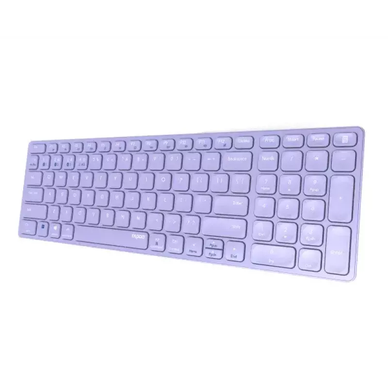 Klawiatura bezprzewodowa Rapoo E9700M QWERTZ Niemiecka Liliowa RF Bluetooth