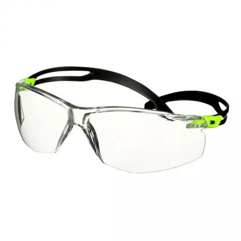 3M SF501SGAF-GRN-EU Okulary ochronne Poliwęglan (PC) Czarny, Zielony
