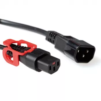 ACT Powercord C13 IEC Lock+ - C14 czarny 2 m, PC1526