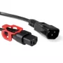 Kabel zasilający ACT Powercord C13 IEC Lock+ - C14 czarny 3 m, PC1527