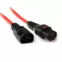 ACT Powercord C13 IEC Lock C14 czerwony 3 m PC1387 230 V 10 A