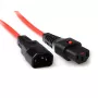 ACT Powercord C13 IEC Lock C14 czerwony 1,5 m 10 A 230 V
