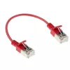ACT Czerwony 0,15 m LSZH U/FTP CAT6A kabel krosowy do centrów danych slimline z wtykami RJ45 bez zaczepu