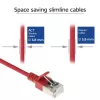 ACT Czerwony 0,15 m LSZH U/FTP CAT6A kabel krosowy do centrów danych slimline z wtykami RJ45 bez zaczepu