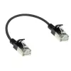 ACT Czarny 0,15 metra LSZH U/FTP CAT6A cienki patchcord do centrów danych z zatrzaskowymi złączami RJ45