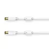 Kabel koncentryczny Hama 00205246 1.5 m Biały Ze złączami koncentrycznymi