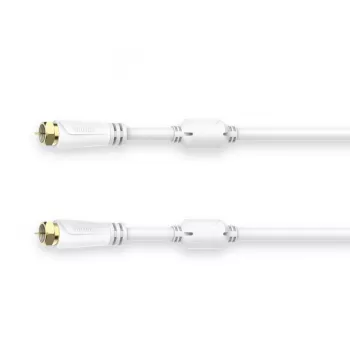 Hama 00205255 kabel koncentryczny 10 m F Biały