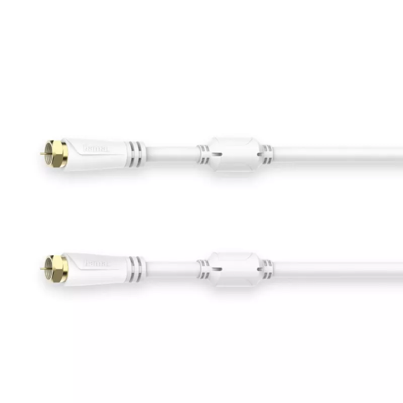 Hama 00205255 kabel koncentryczny 10 m F Biały
