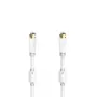 Hama 00205253 kabel koncentryczny 5 m F biały
