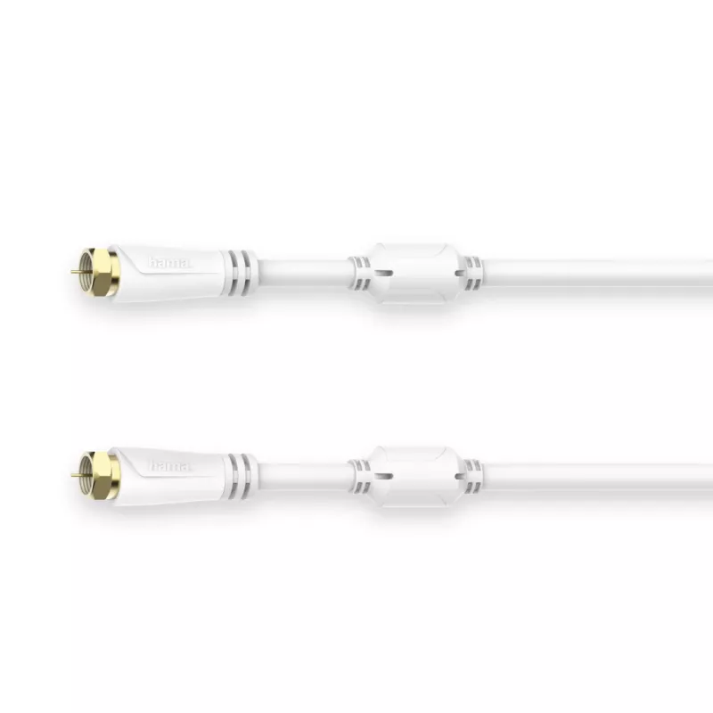 Hama 00205253 kabel koncentryczny 5 m F biały