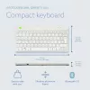 Ergonomiczna klawiatura R-Go Tools R-Go Compact Break, kompaktowa klawiatura z oprogramowaniem przypominającym o przerwach, QWERTY (UK), Bluetooth, biała