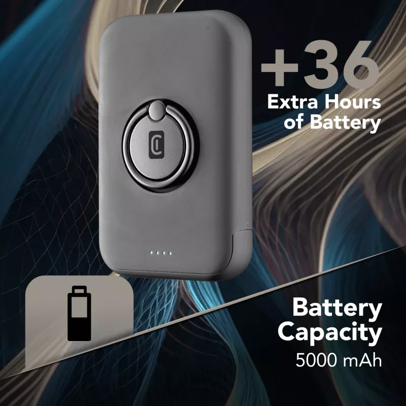 Cellularline Bezprzewodowy powerbank MAG 5000 Przenośna ładowarka kompatybilna z systemem MagSafe