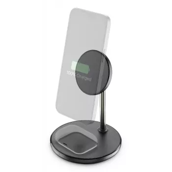 Cellularline Mag Duo Wireless Charger 2-w-1 bezprzewodowa podstawka ładująca do urządzeń Apple