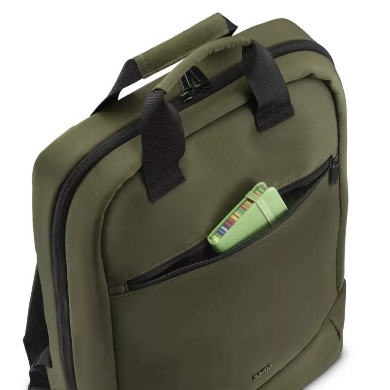 Hama 00222054 plecak Rucksack Czarny, Oliwkowy Poliester z recyklingu