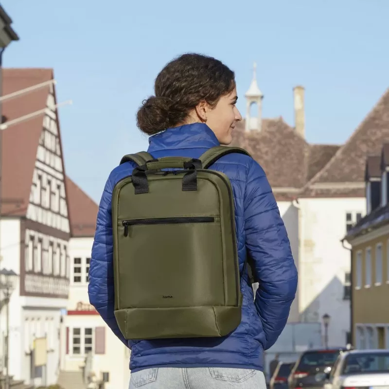 Hama 00222054 plecak Rucksack Czarny, Oliwkowy Poliester z recyklingu