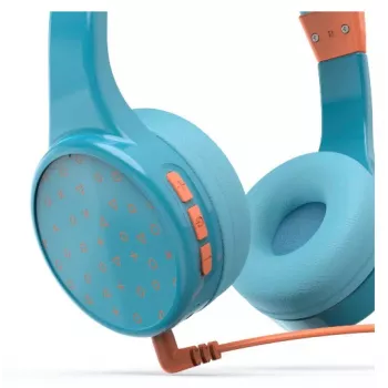Hama Teens Guard II Zestaw słuchawkowy Bezprzewodowy Nagłowny Rozmowy/Muzyka USB Type-C Bluetooth Niebieski, Pomarańczowy