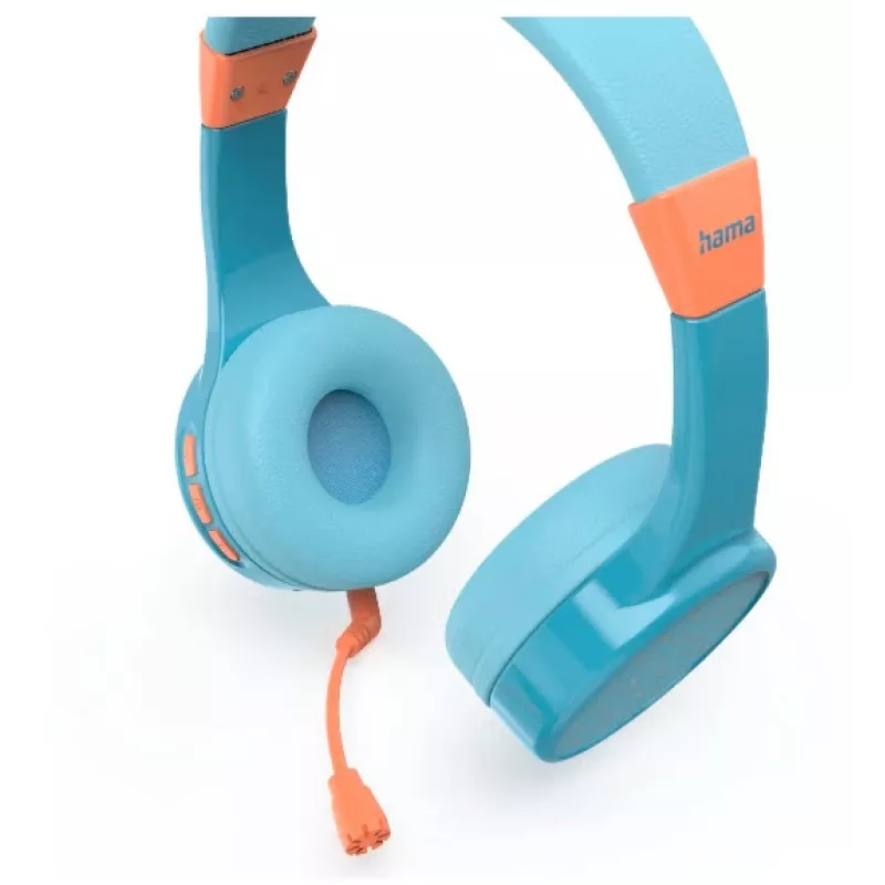Hama Teens Guard II Zestaw słuchawkowy Bezprzewodowy Nagłowny Rozmowy/Muzyka USB Type-C Bluetooth Niebieski, Pomarańczowy