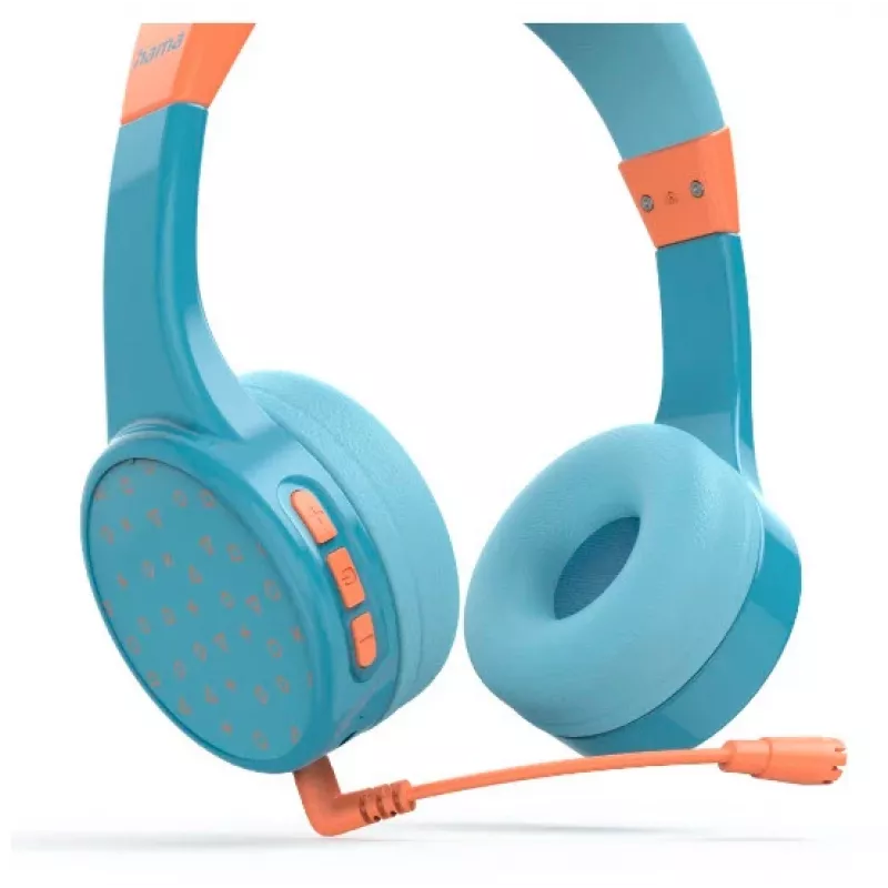 Hama Teens Guard II Zestaw słuchawkowy Bezprzewodowy Nagłowny Rozmowy/Muzyka USB Type-C Bluetooth Niebieski, Pomarańczowy