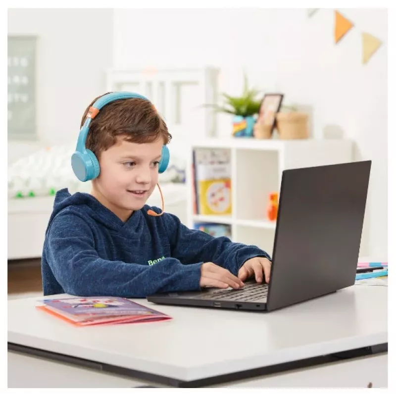 Hama Teens Guard II Zestaw słuchawkowy Bezprzewodowy Nagłowny Rozmowy/Muzyka USB Type-C Bluetooth Niebieski, Pomarańczowy