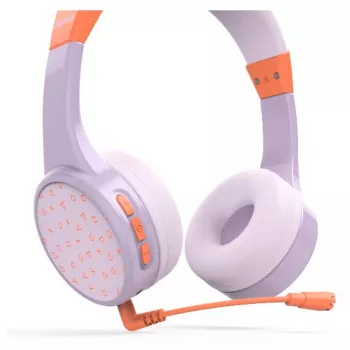 Hama Teens Guard II Zestaw słuchawkowy Bezprzewodowy Nagłowny Rozmowy/Muzyka USB Type-C Bluetooth Pomarańczowy, Fioletowy